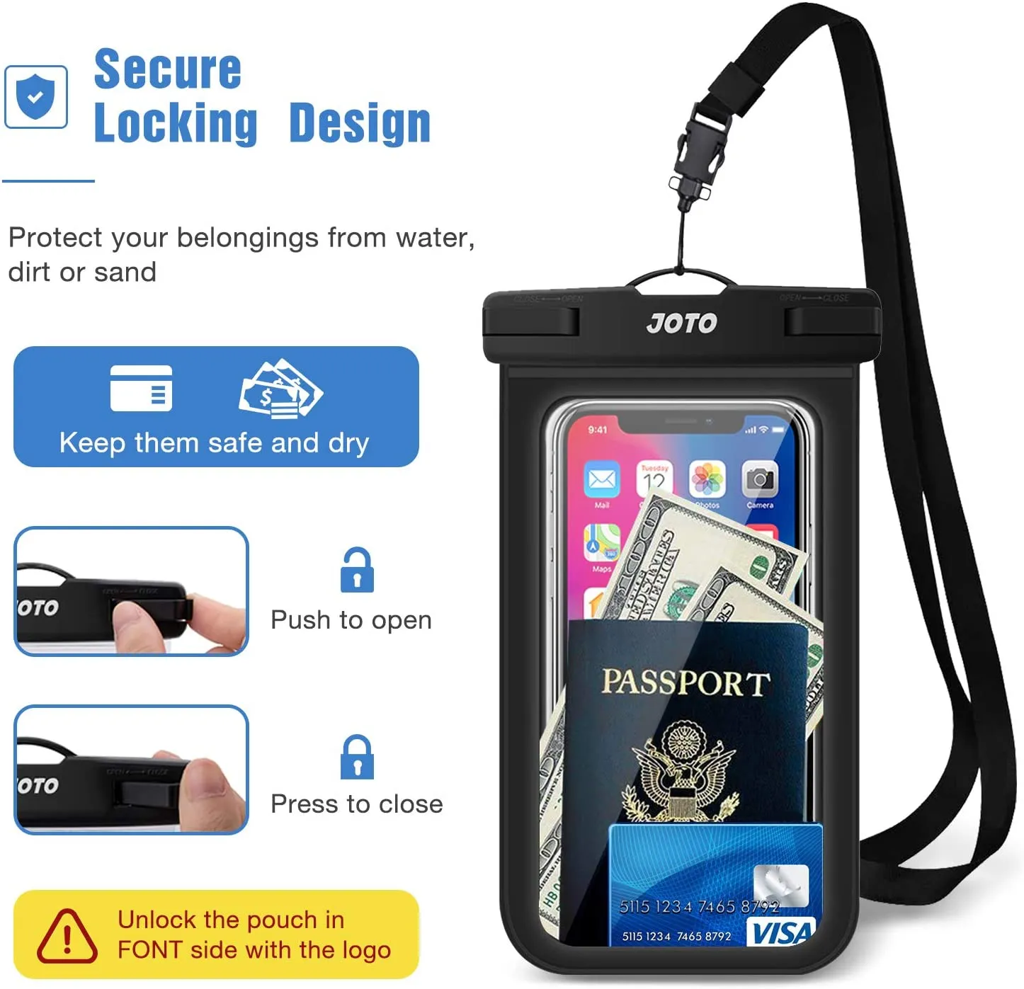 (2 Pack) Universal Waterproof Phone Pouch | JOTO