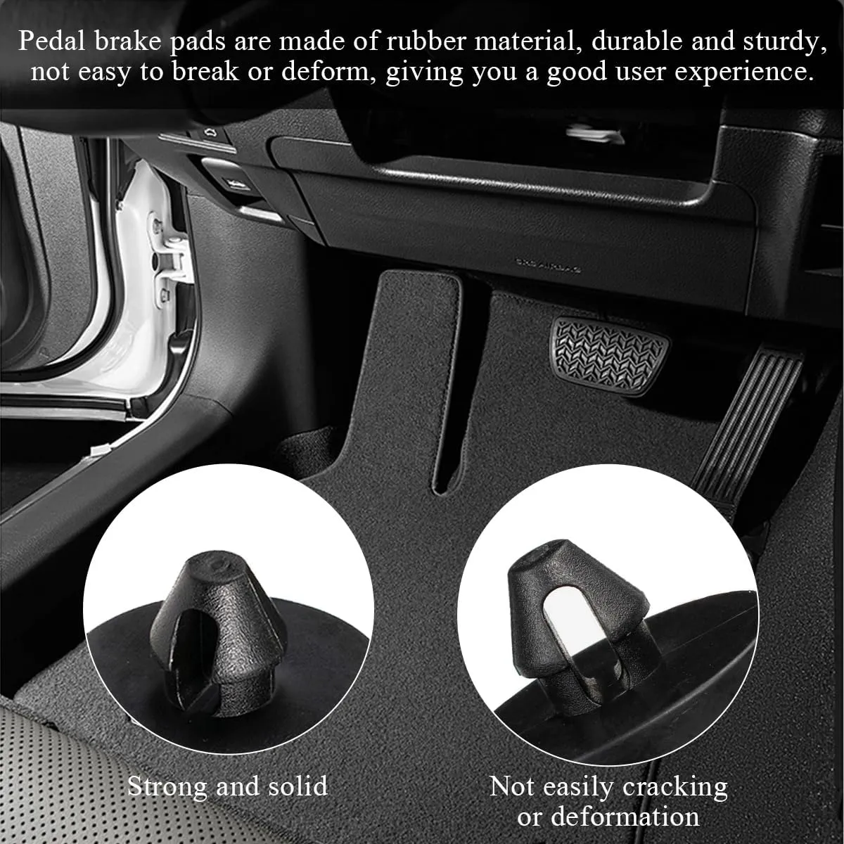 8 PCS Brake Switch Stopper, Auto Stopper Brake Switch Pad, Vehicle Clutch Pedal Stopper Brake Light Switch Stopper Suitable for Car Trucks SUVs, Universal Car Accessories