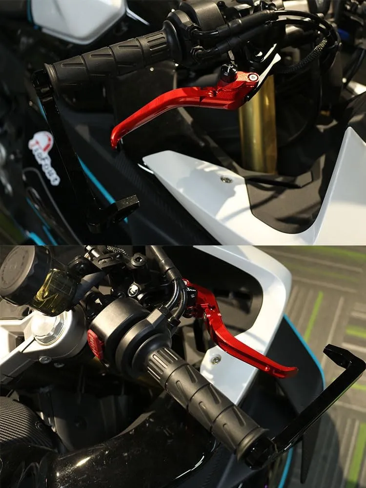 Adjustable Brake Levers for CFMOTO 700CL-X Heritage 700CL-X Adventure 2021-2022 Folding Clutch Handles (Folding-Black with Gray)
