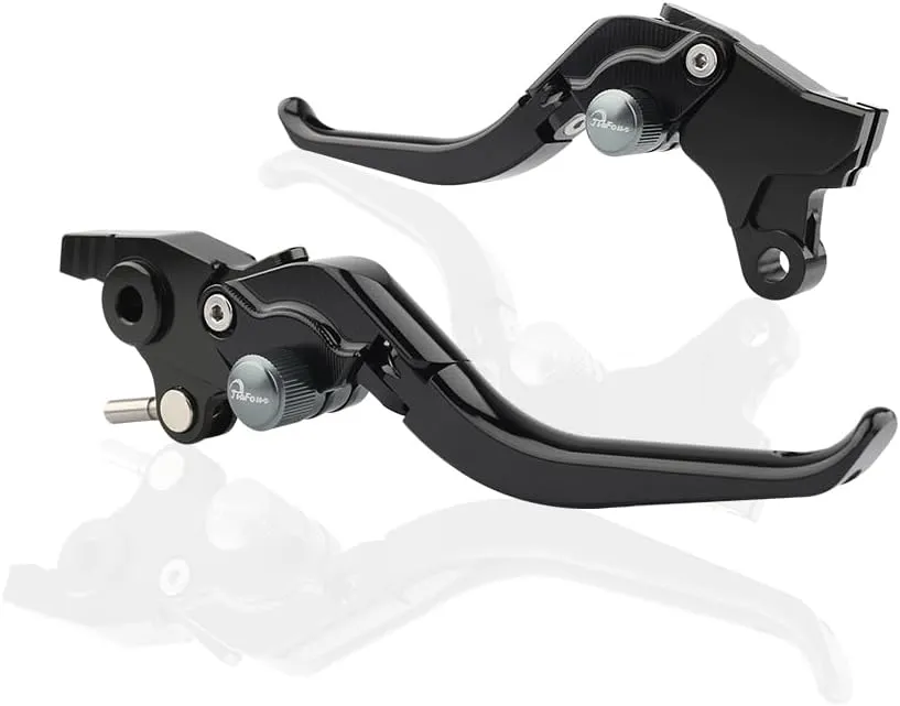 Adjustable Brake Levers for CFMOTO 700CL-X Heritage 700CL-X Adventure 2021-2022 Folding Clutch Handles (Folding-Black with Gray)