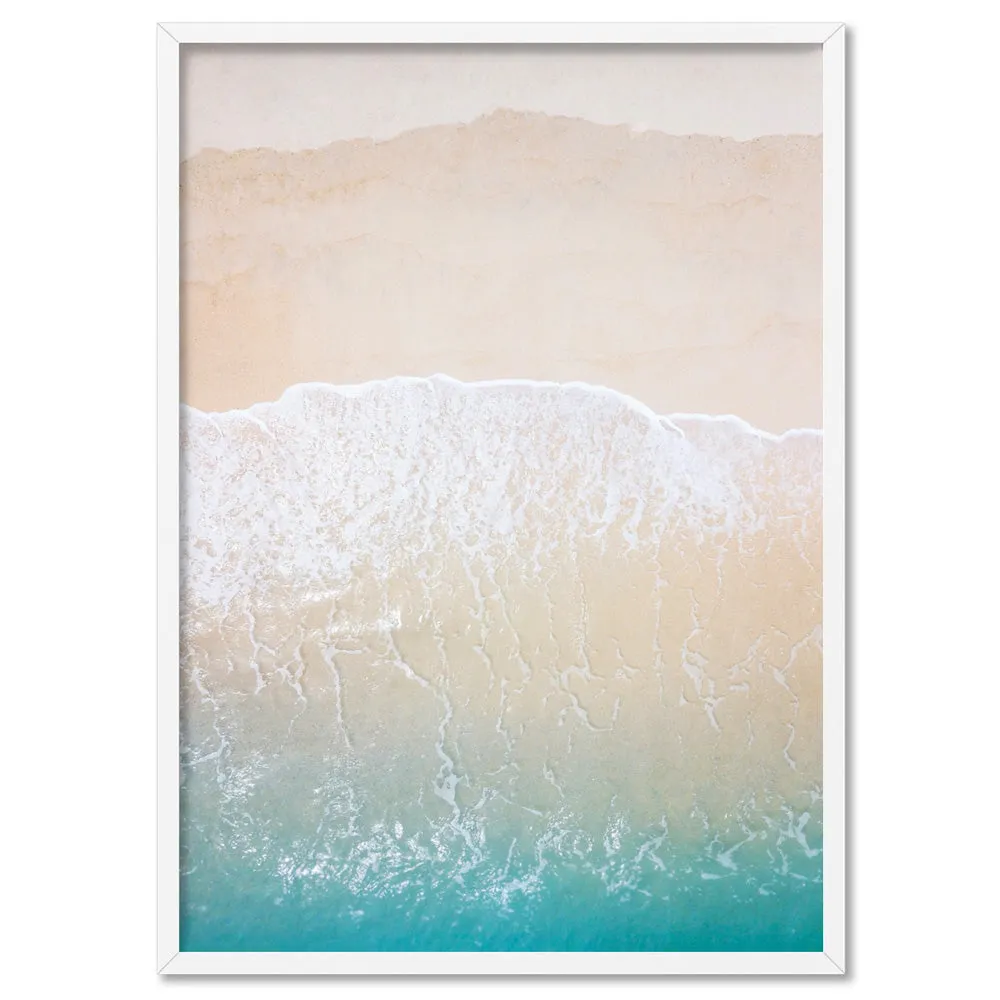 Aerial Coastal Sandy Beach - Art Print
