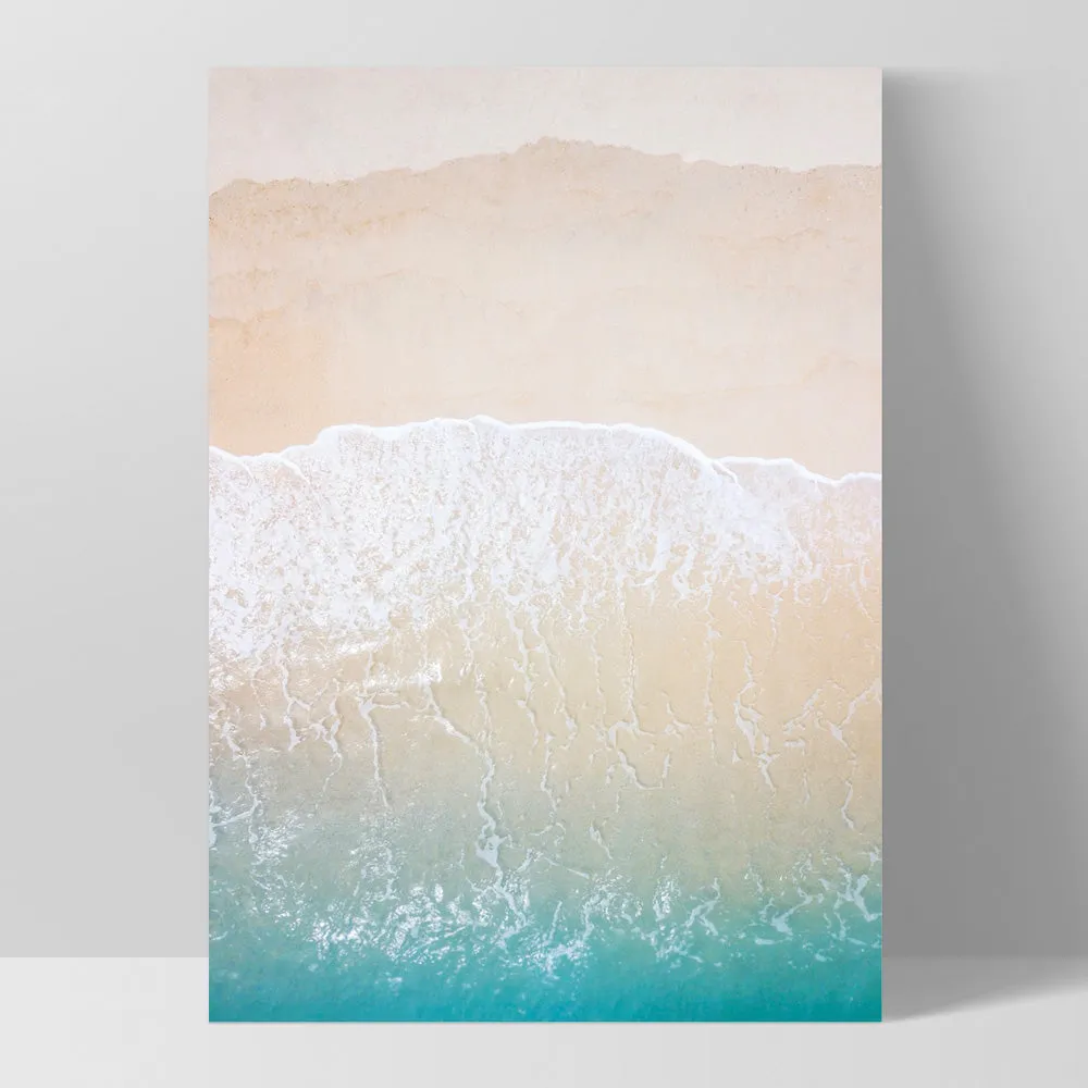 Aerial Coastal Sandy Beach - Art Print