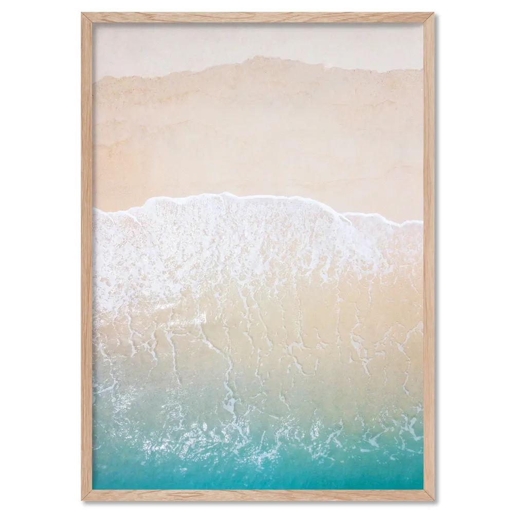 Aerial Coastal Sandy Beach - Art Print