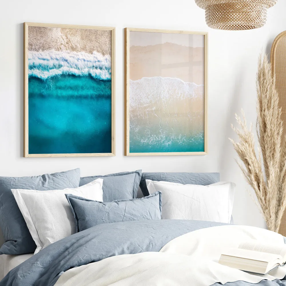 Aerial Coastal Sandy Beach - Art Print
