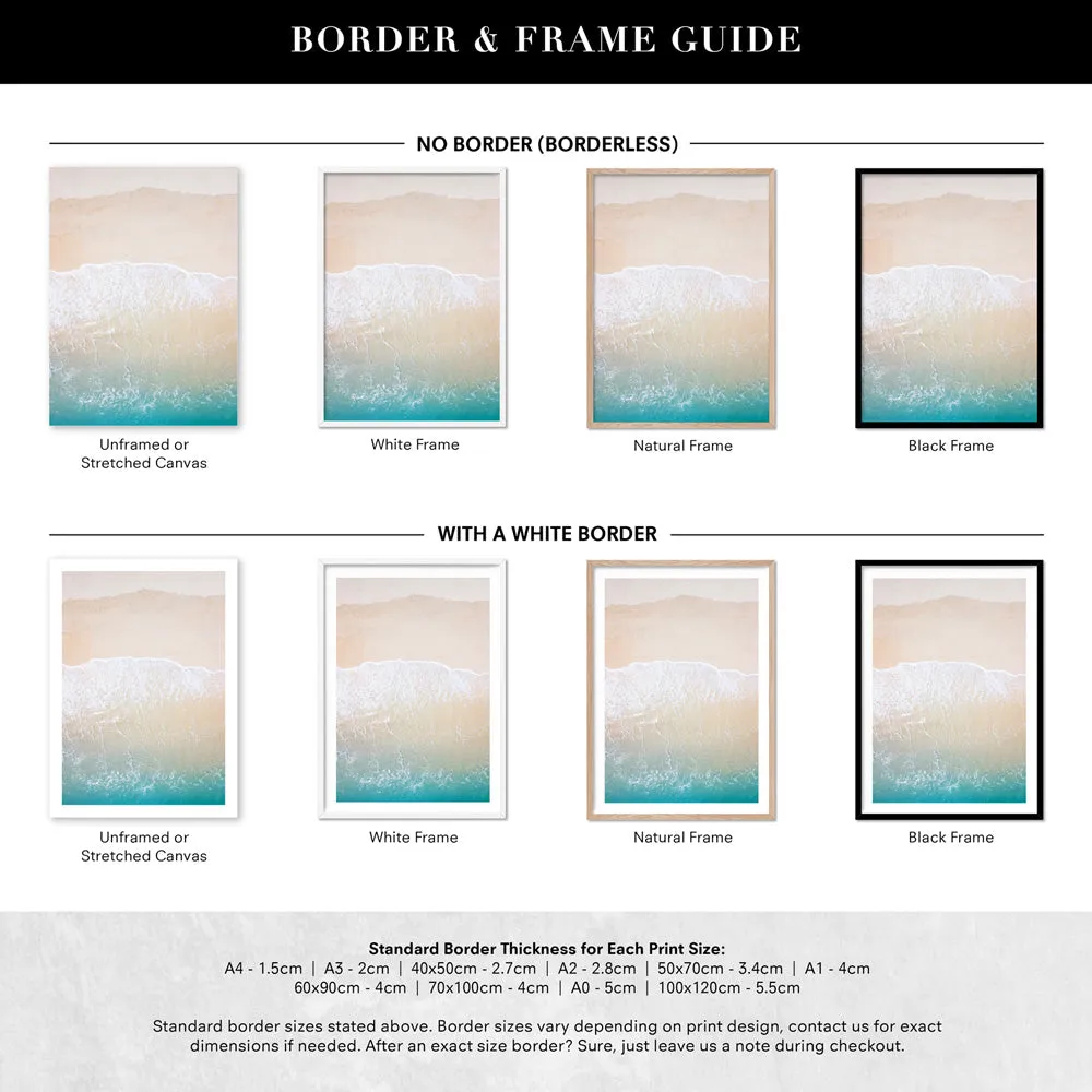 Aerial Coastal Sandy Beach - Art Print