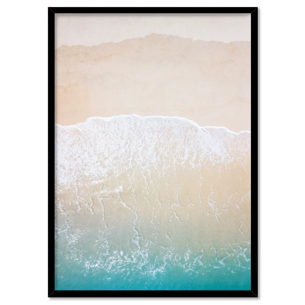 Aerial Coastal Sandy Beach - Art Print