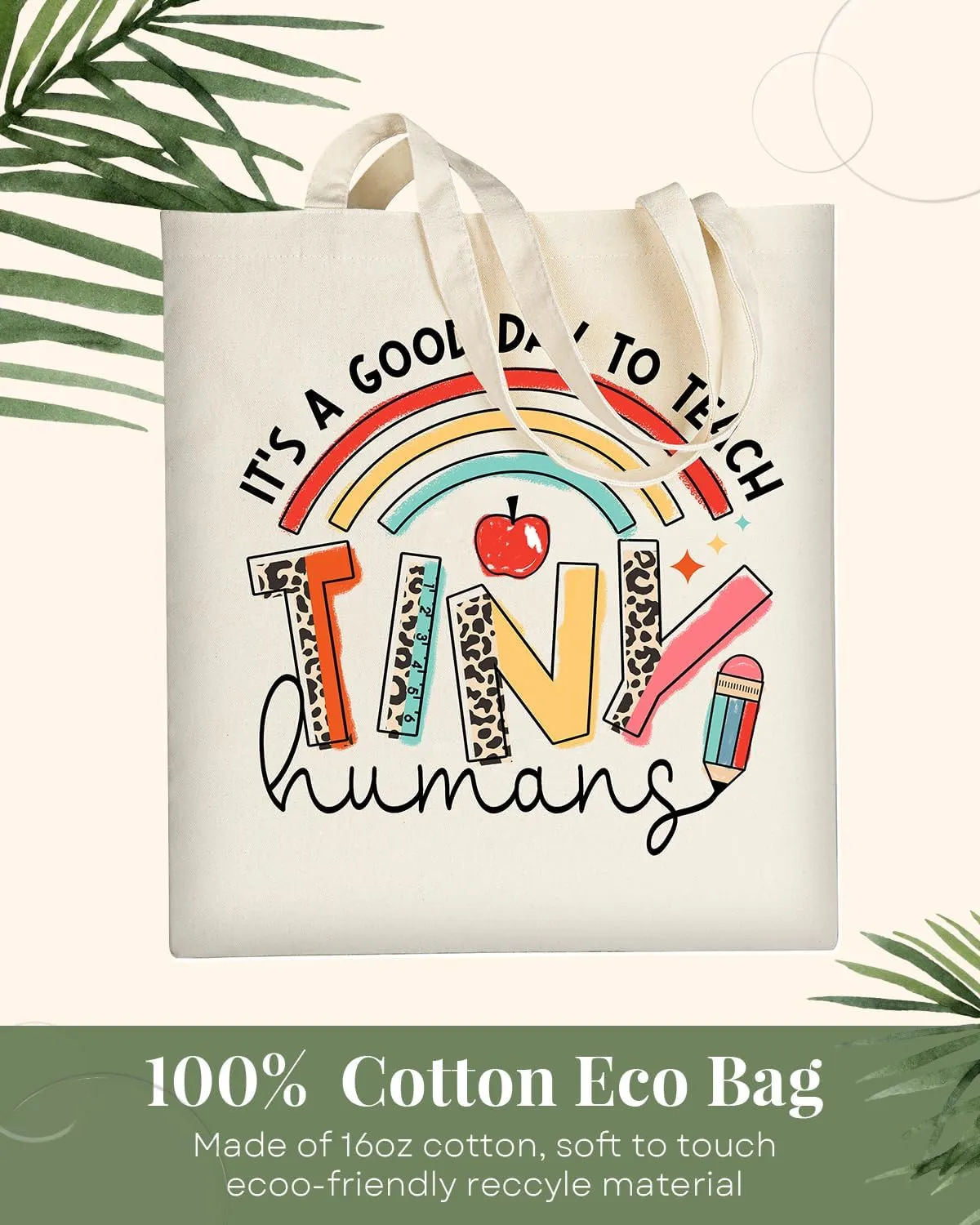 AUSVKAI Canvas Tote Bag for Women, Aesthetic Cute Grocery Grocery Reusable Cotton Gift Bag for Shooping Beach Trendy Gifts