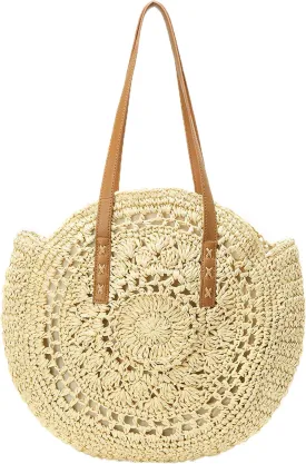 Beach Bags for Women Straw Bag Vacation Summer Large Foldable Straw Beach Bag Tote Woven Shoulder Purse Handbag Beach Gifts