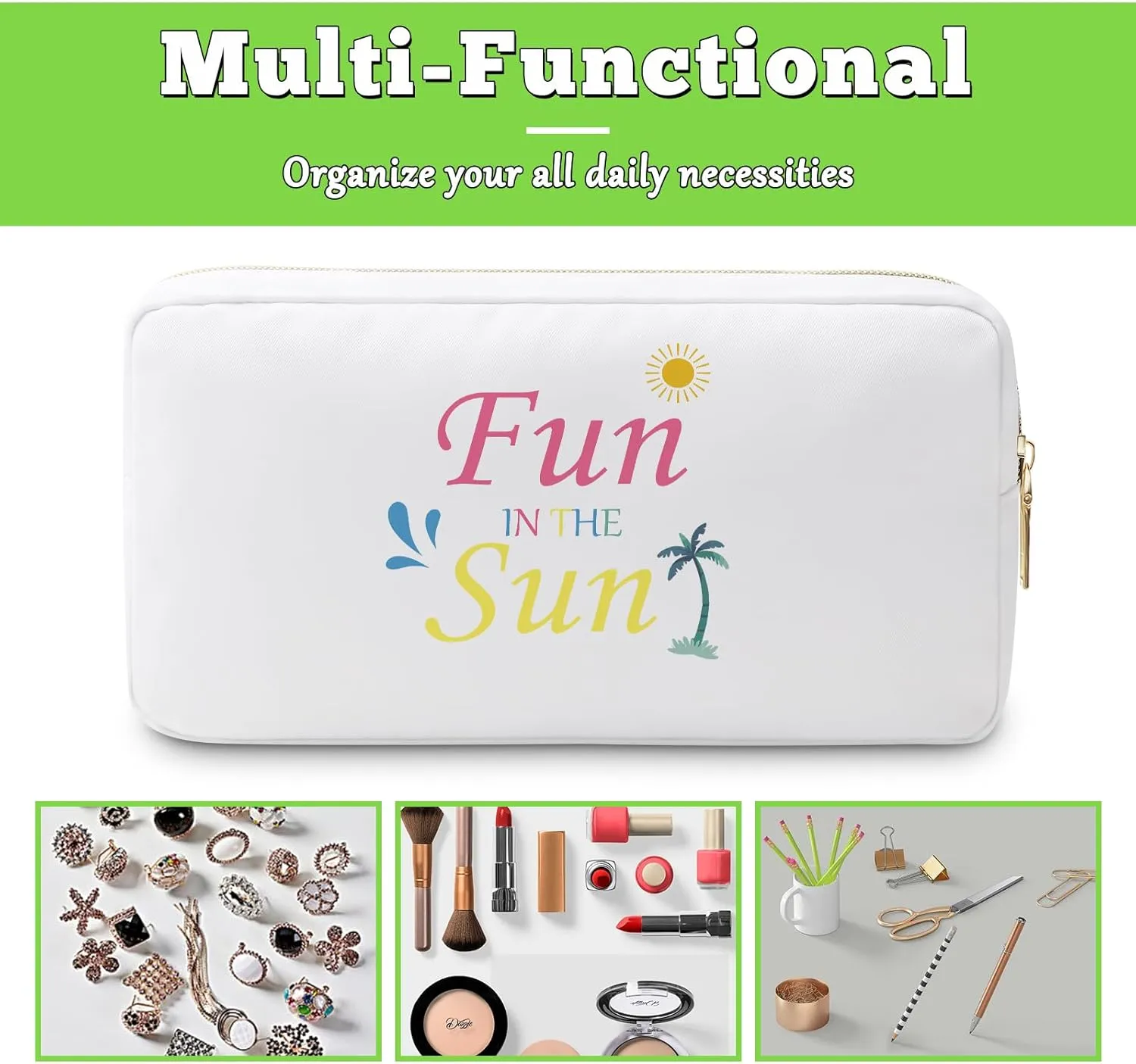 Beach Cruise Gifts for Women Girls Makeup Bag Trip Gifts for Beach Lover Friend Sister Friendship Present Summer Vacation Present Birthday Graduation Cosmetic Bags Summer Lovers Travel Pouch