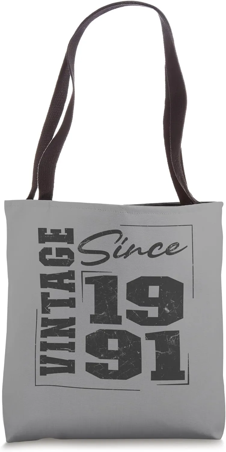 Born In 1991, Cool Varsity Vintage Since 1991 Birthday Tote Bag