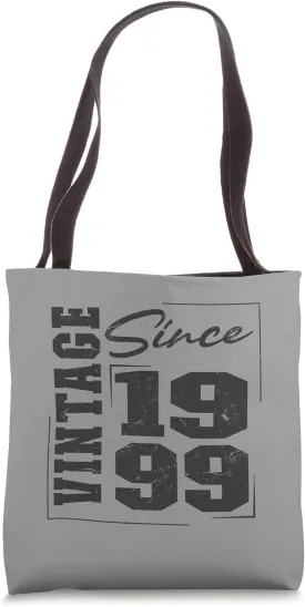 Born In 1999, Cool Varsity Vintage Since 1999 Birthday Tote Bag