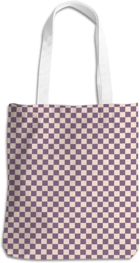 Checkered Tote Bag for Women Girls Friend Sister Vintage Plaid Beach Bag Classic Checkerboard Reusable Grocery Bags
