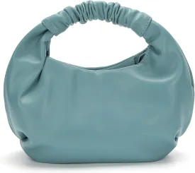 Chic Top Handle Bag for Women Small Ruched Hobo Handbag Soft Faux Leather Tote Bags Purse