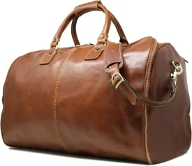 Convertible Full Grain Leather Garment Duffle Bag - Floto Roma