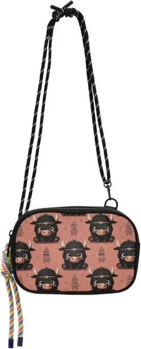 Crossbody Handbags Indian Bison print, Cloth Small Phone Purse for Women Men with Removeable Strap for Travel Hiking
