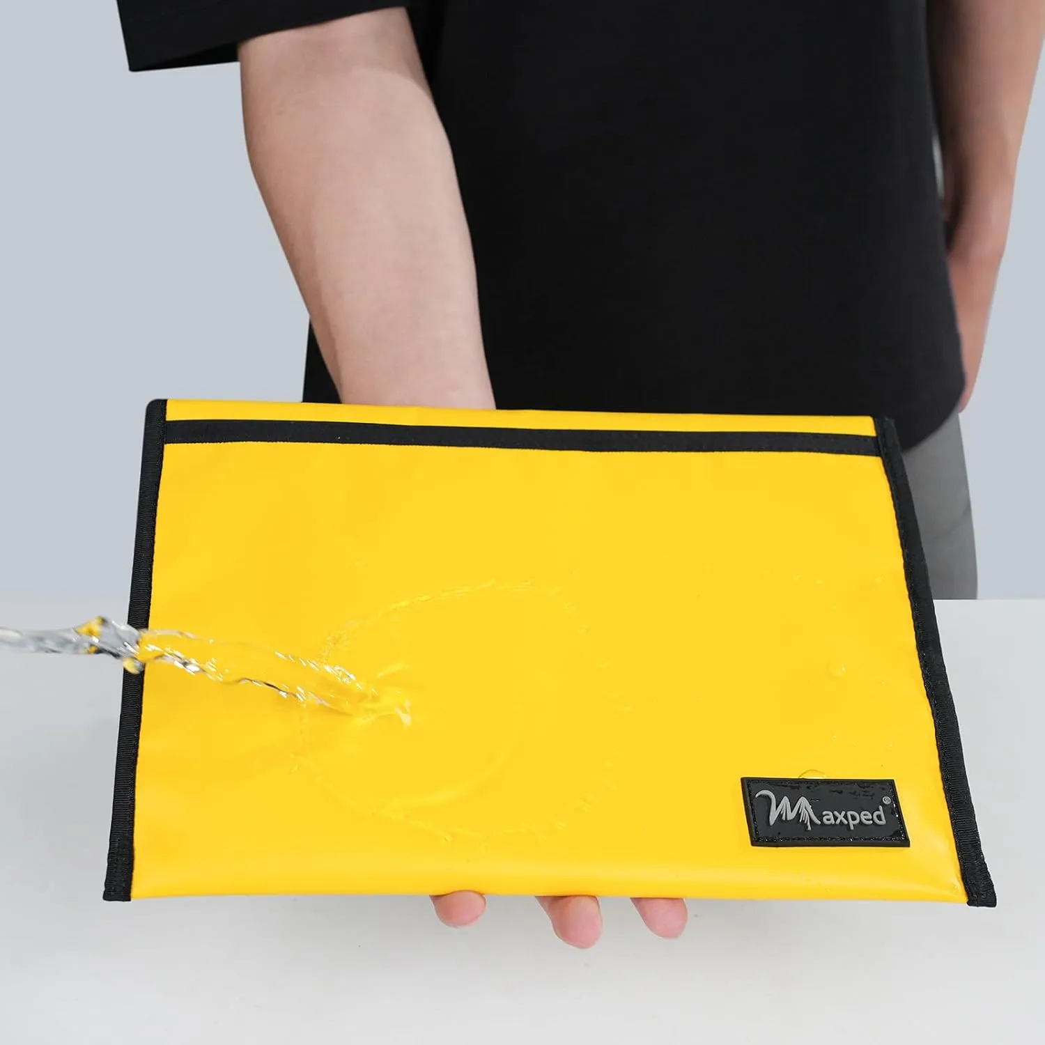 Envelope Clutch Bag,Unisex PVC Handbag with Flip-Top Closure & Nylon Trim,Street Style, Soft Compact Design