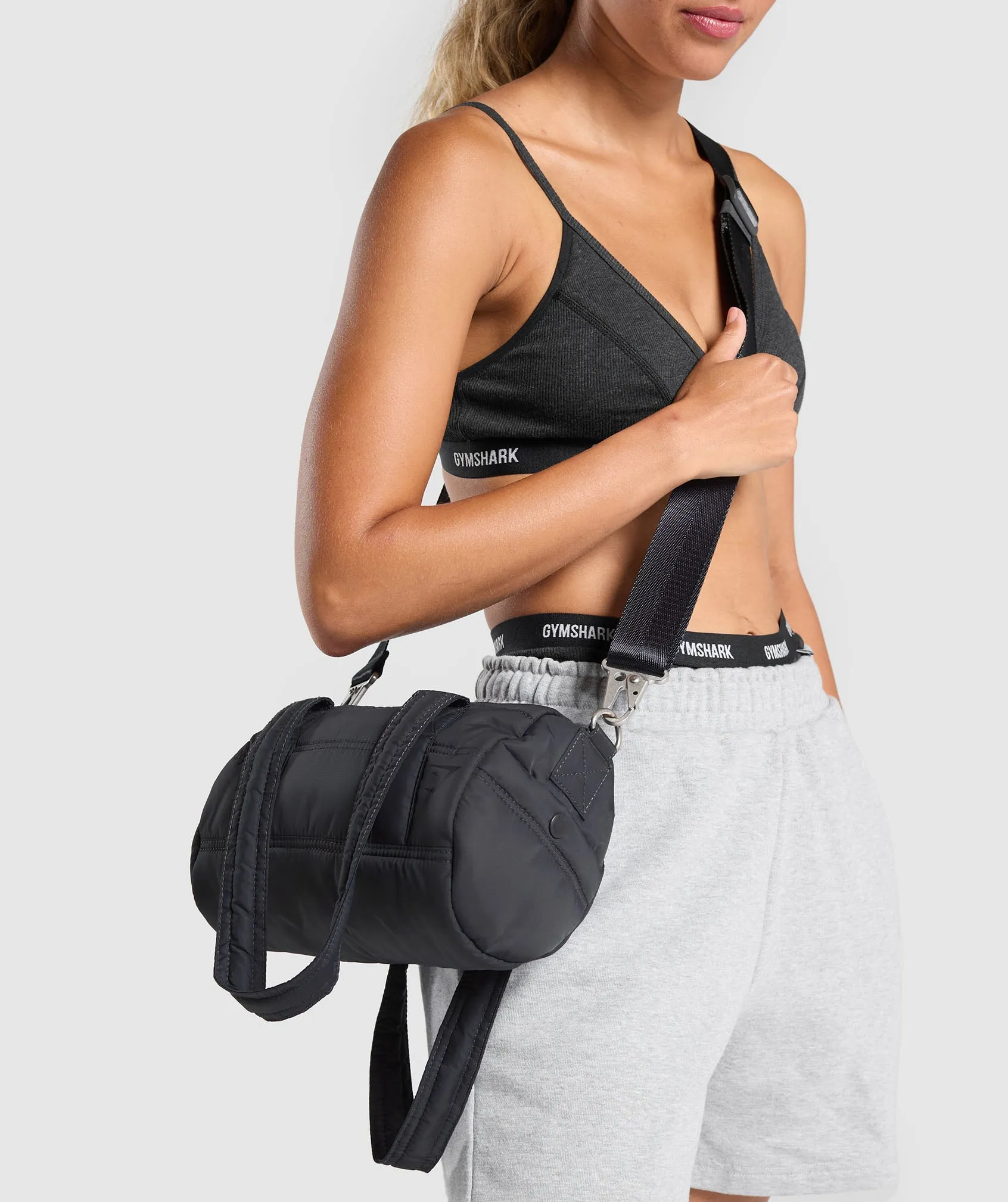 Gymshark Premium Lifestyle Mini Barrel Bag - Onyx Grey