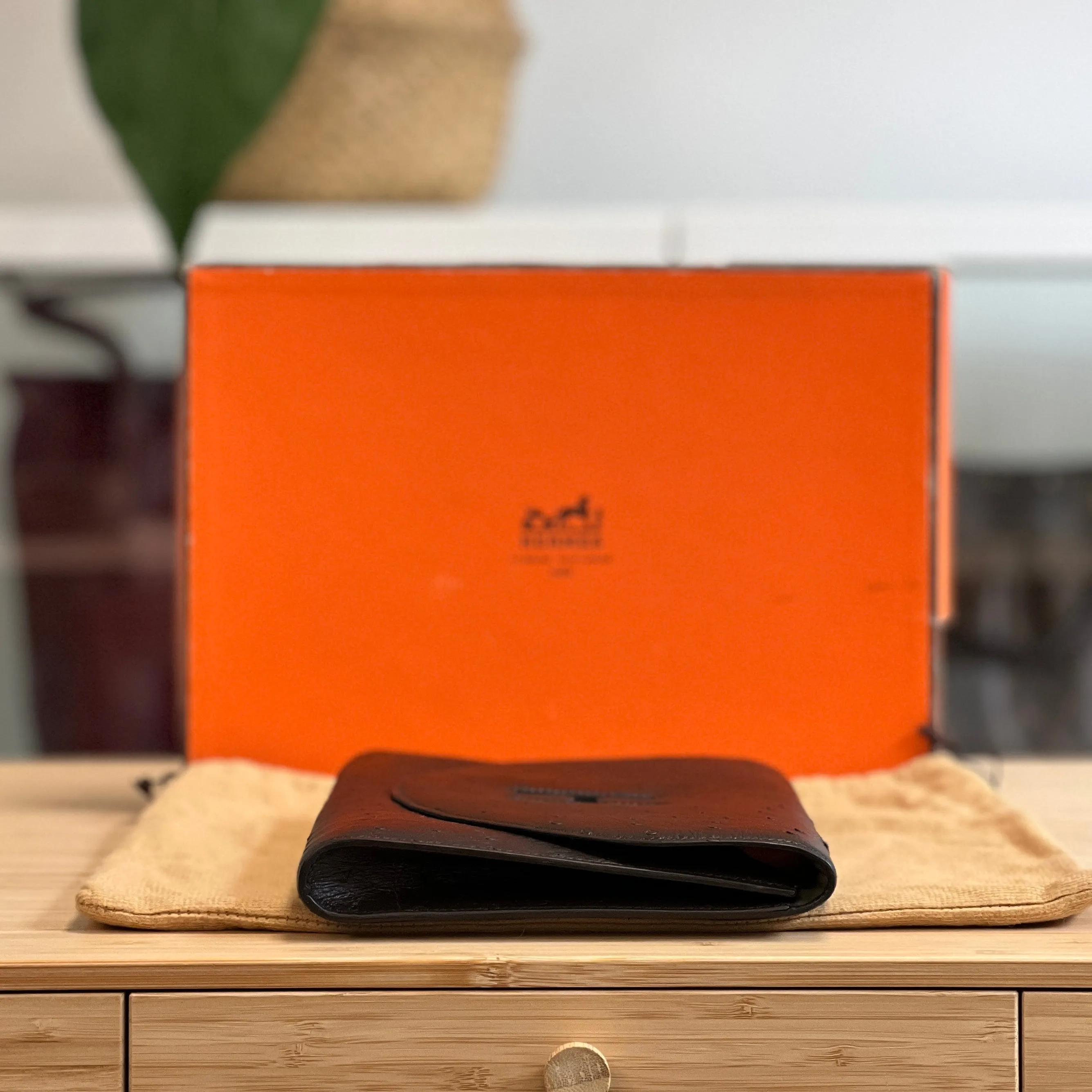 Hermès Ostrich Skin Clutch