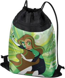 LOGOVISION DC Super Hero Girls Green Lantern Drawstring Backpack Sports Bag Sackpack 17" x 13", Perfect for Gym, Yoga or Practice