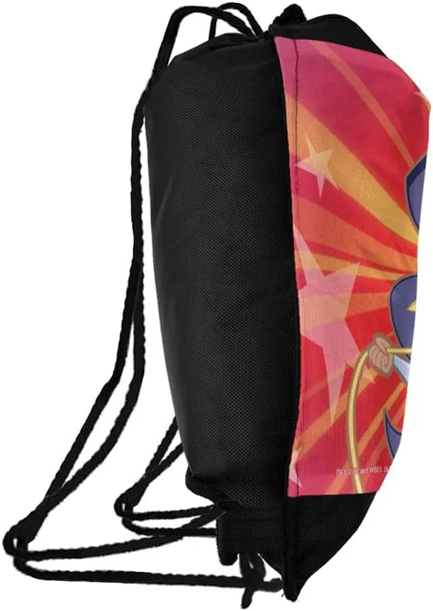 LOGOVISION DC Super Hero Girls Wonder Woman Drawstring Backpack Sports Bag Sackpack 17" x 13", Perfect for Gym, Yoga or Practice