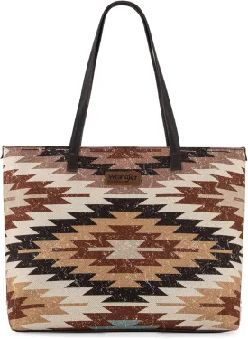 Montana West Wrangler Tote Bag for Women Canvas Shoulder Handbag Aztec Purse