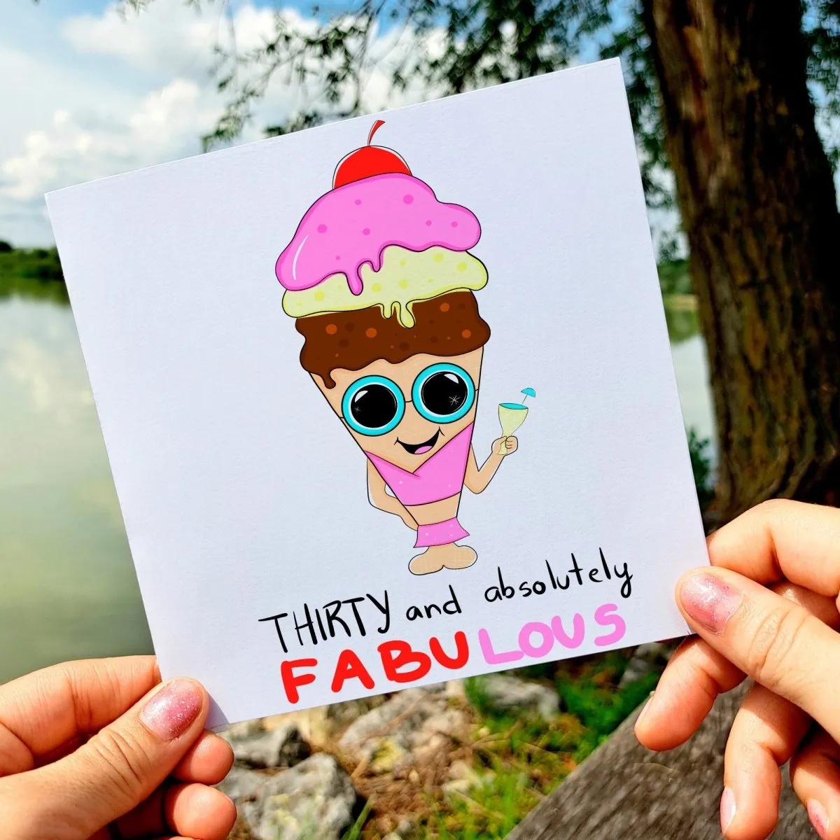 Personalized 30th birthday card, Big Birthday, Thirty birthday card, Thirtieth Birthday Gift, Card for Her, Sister, Friend Birthday