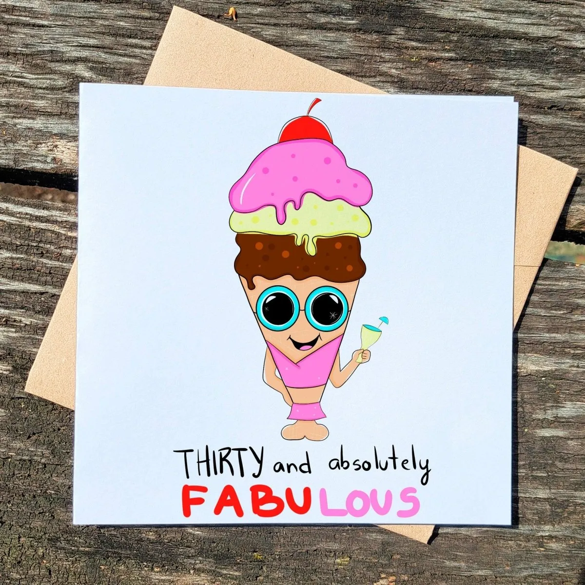 Personalized 30th birthday card, Big Birthday, Thirty birthday card, Thirtieth Birthday Gift, Card for Her, Sister, Friend Birthday