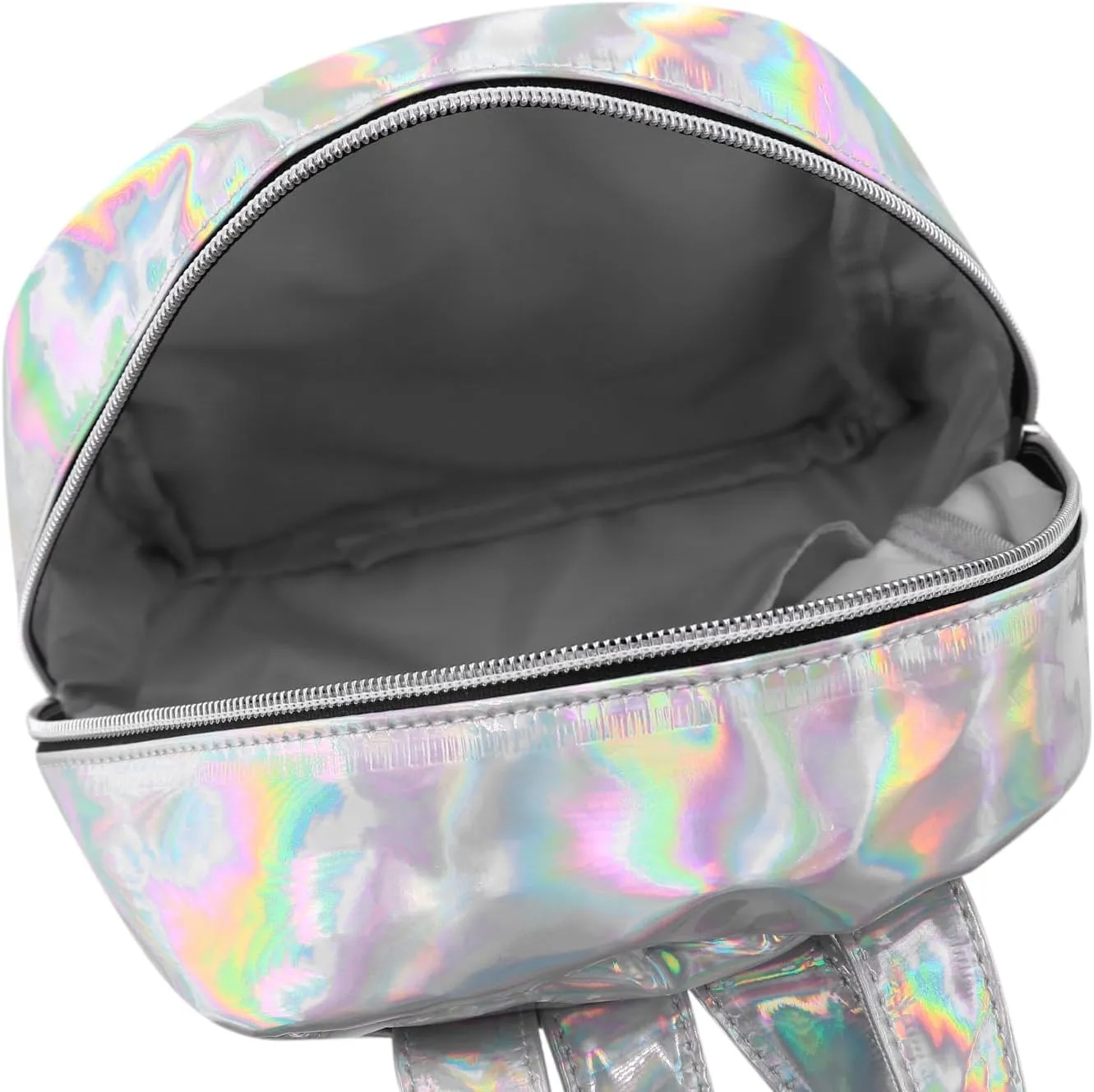 Small Holographic Rainbow Shoulder Bag Metallic Satchel Shiny Travel Daypack for Women Men Lady