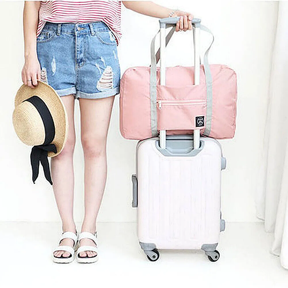 US Foldable Travel Luggage Carry-on Shoulder Duffle Bag Lightweight Sport Tote