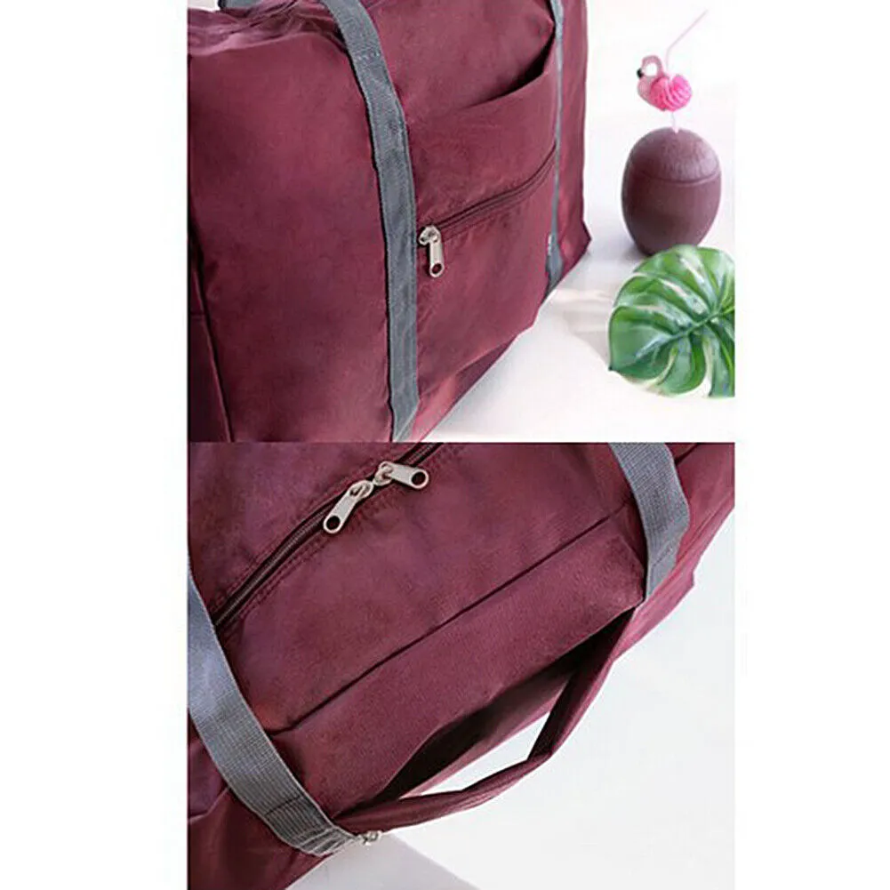 US Foldable Travel Luggage Carry-on Shoulder Duffle Bag Lightweight Sport Tote