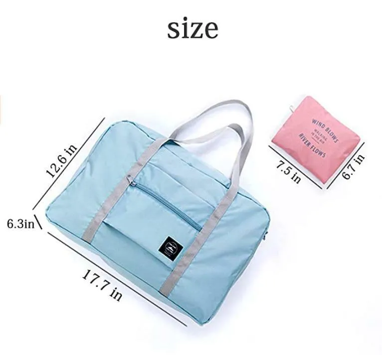 US Foldable Travel Luggage Carry-on Shoulder Duffle Bag Lightweight Sport Tote
