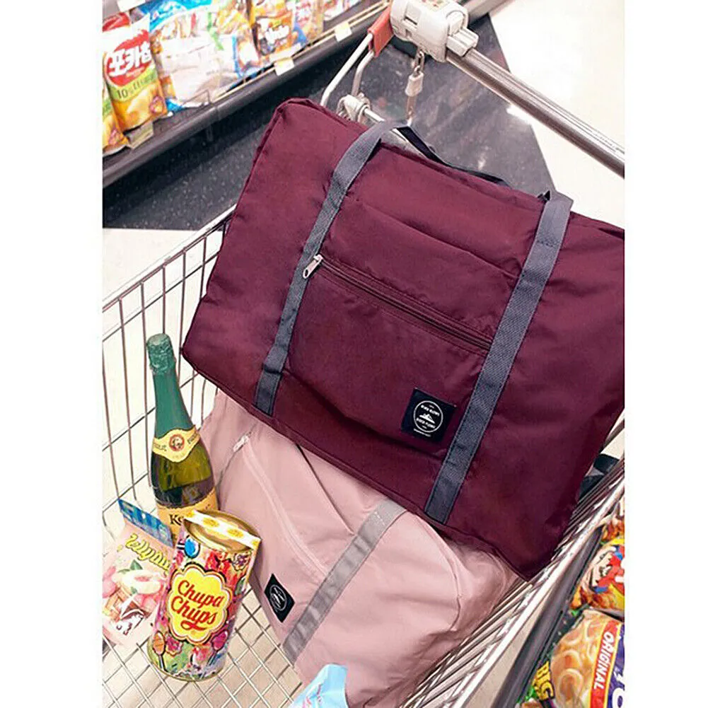 US Foldable Travel Luggage Carry-on Shoulder Duffle Bag Lightweight Sport Tote