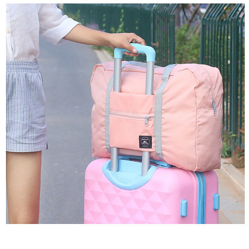 US Foldable Travel Luggage Carry-on Shoulder Duffle Bag Lightweight Sport Tote