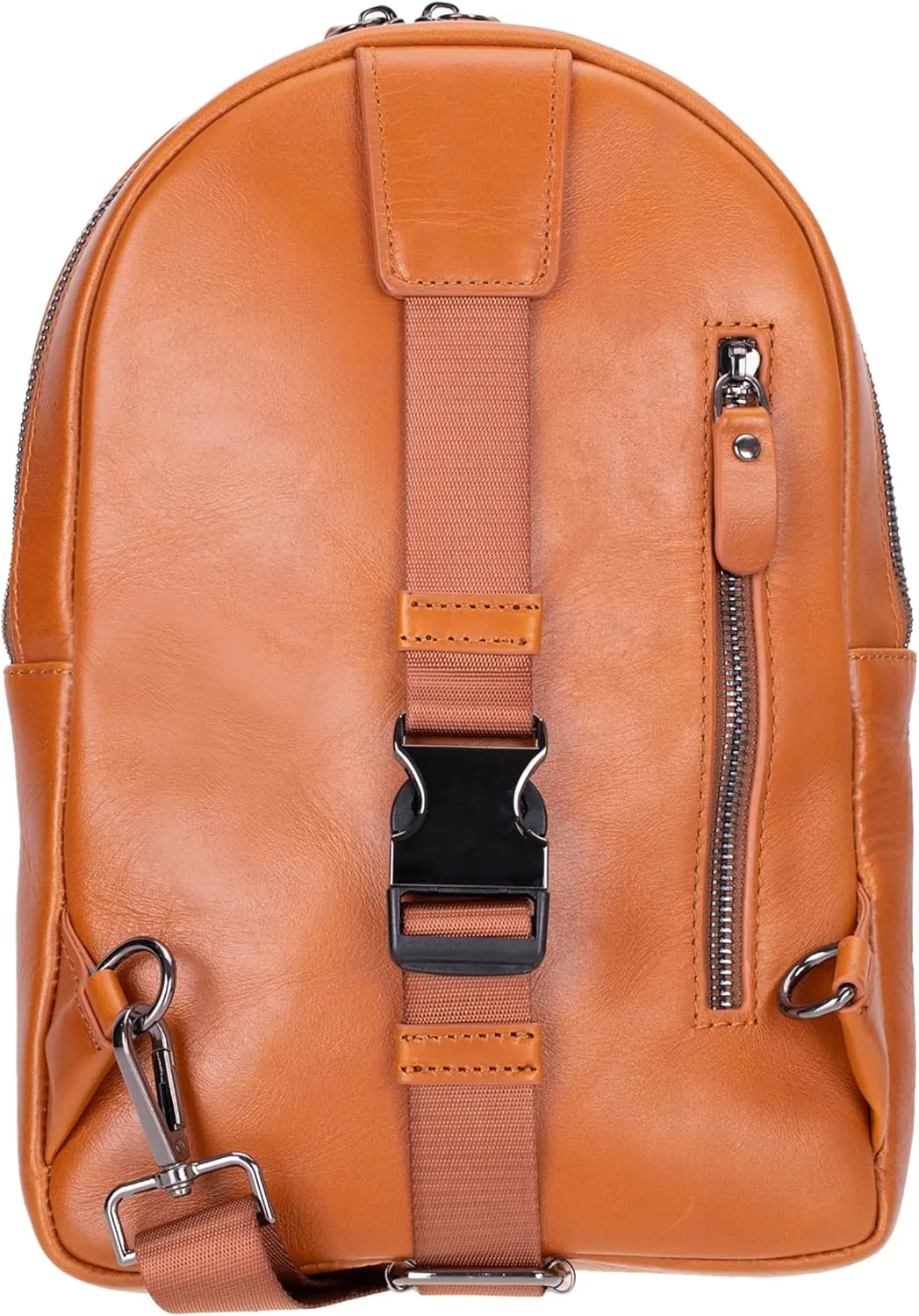 VENOULT Crossbody Bag for Women or Man, Adjustable Strap Backpack (Chestnut)