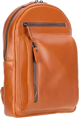 VENOULT Crossbody Bag for Women or Man, Adjustable Strap Backpack (Chestnut)