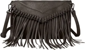 Women Fringe Hobo Purse Vintage Tassel Shoulder Bag Black Tassel Handbags