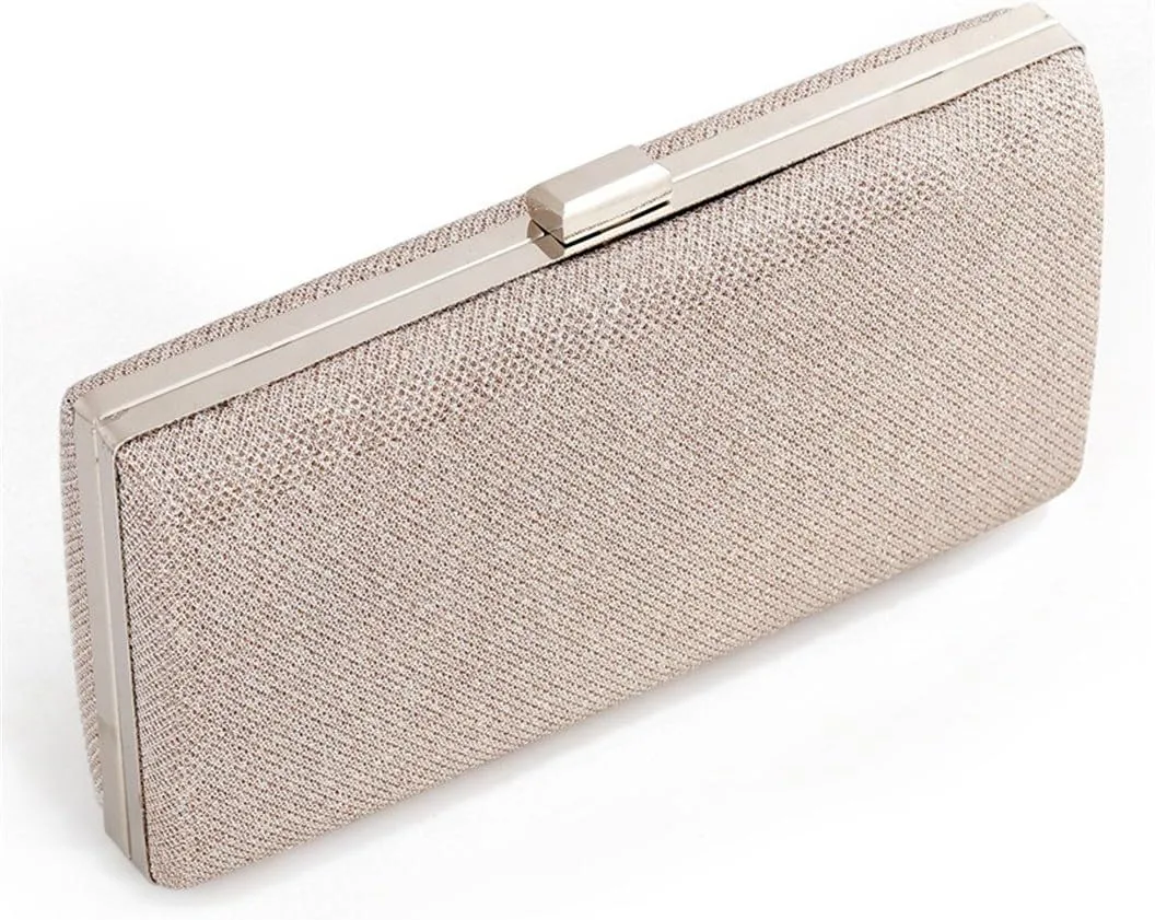 Womens Vintage Envelope Clutch Silver Evening Handbag For Cocktail/Wedding/Party