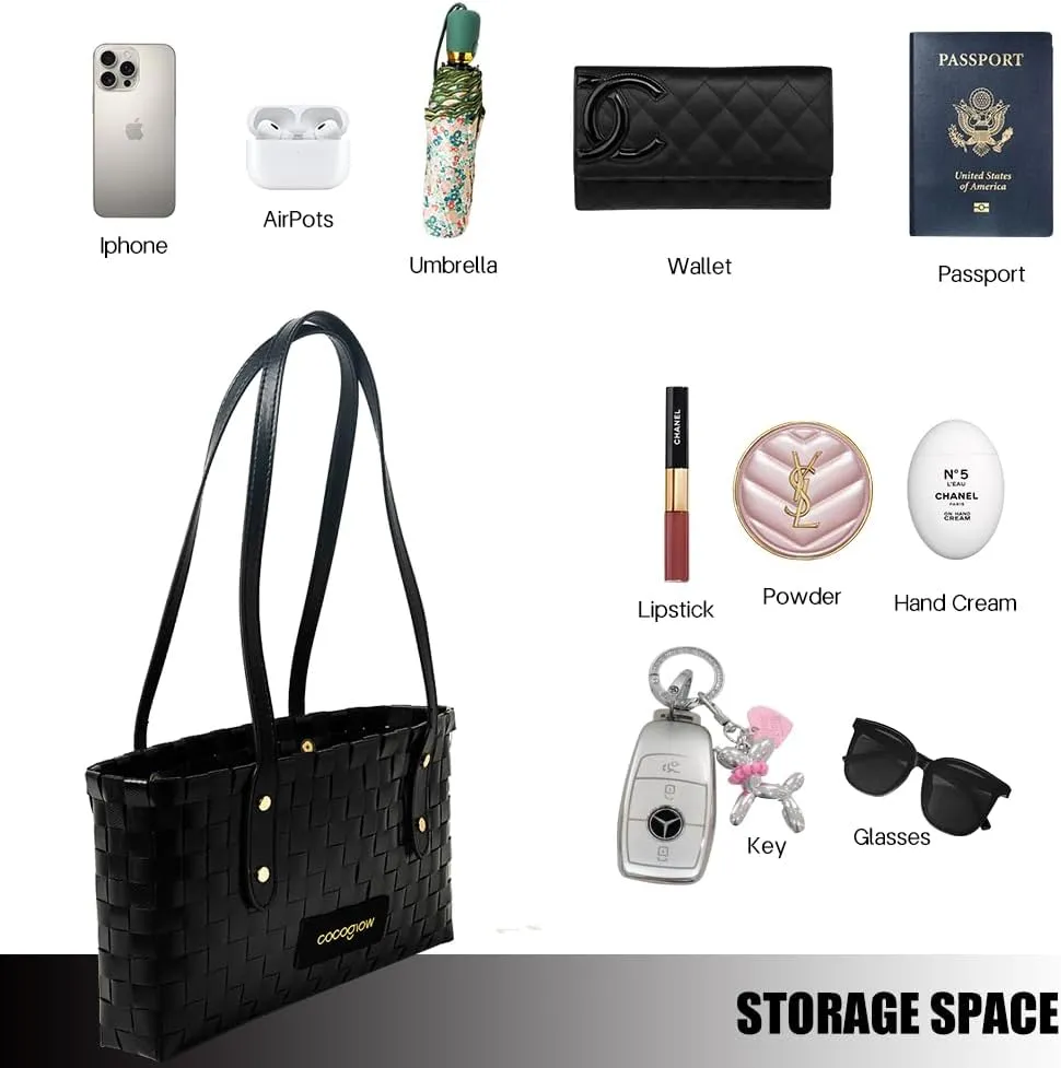 Women's Woven BagPP eco-Friendly Bag,Trendy Travel BagHandbagTop-HandleShoulder Bags