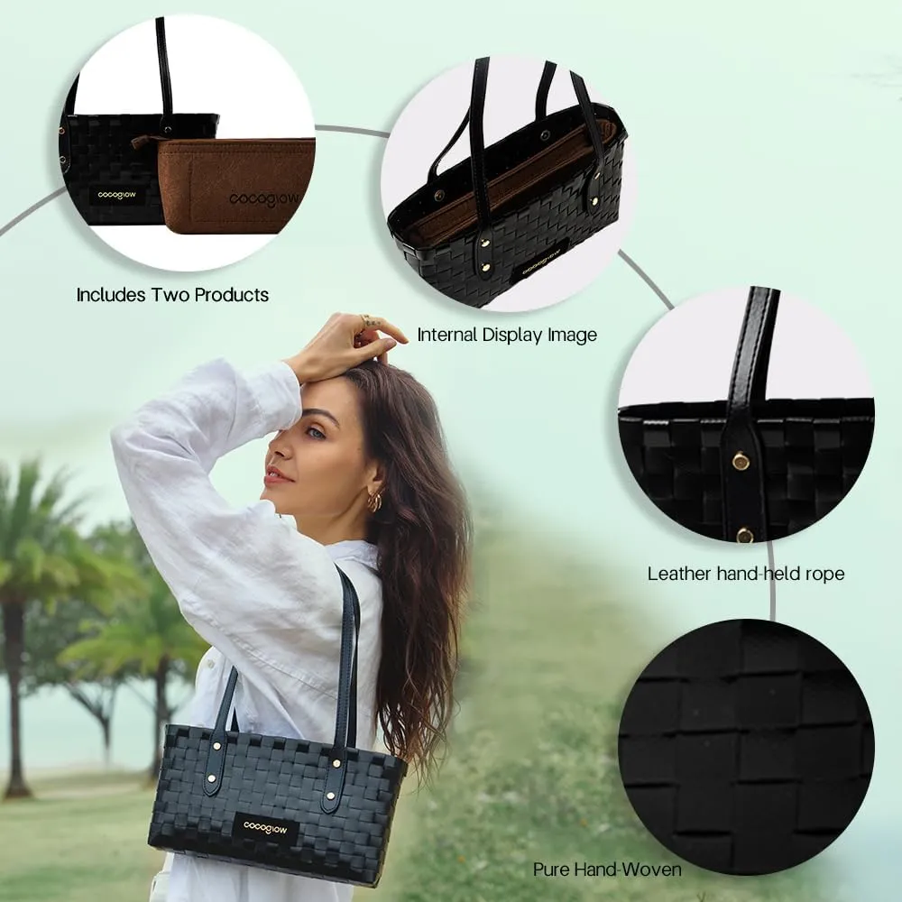 Women's Woven BagPP eco-Friendly Bag,Trendy Travel BagHandbagTop-HandleShoulder Bags