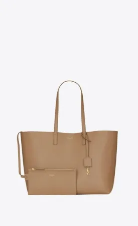 YSL Saint Laurent East/West Shopping Tote - Taupe